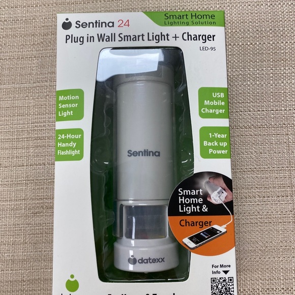 Sentina24 Emergency Plug In Wall Charger Smart Light For iPhones iPads SKU 393 - Picture 2 of 5